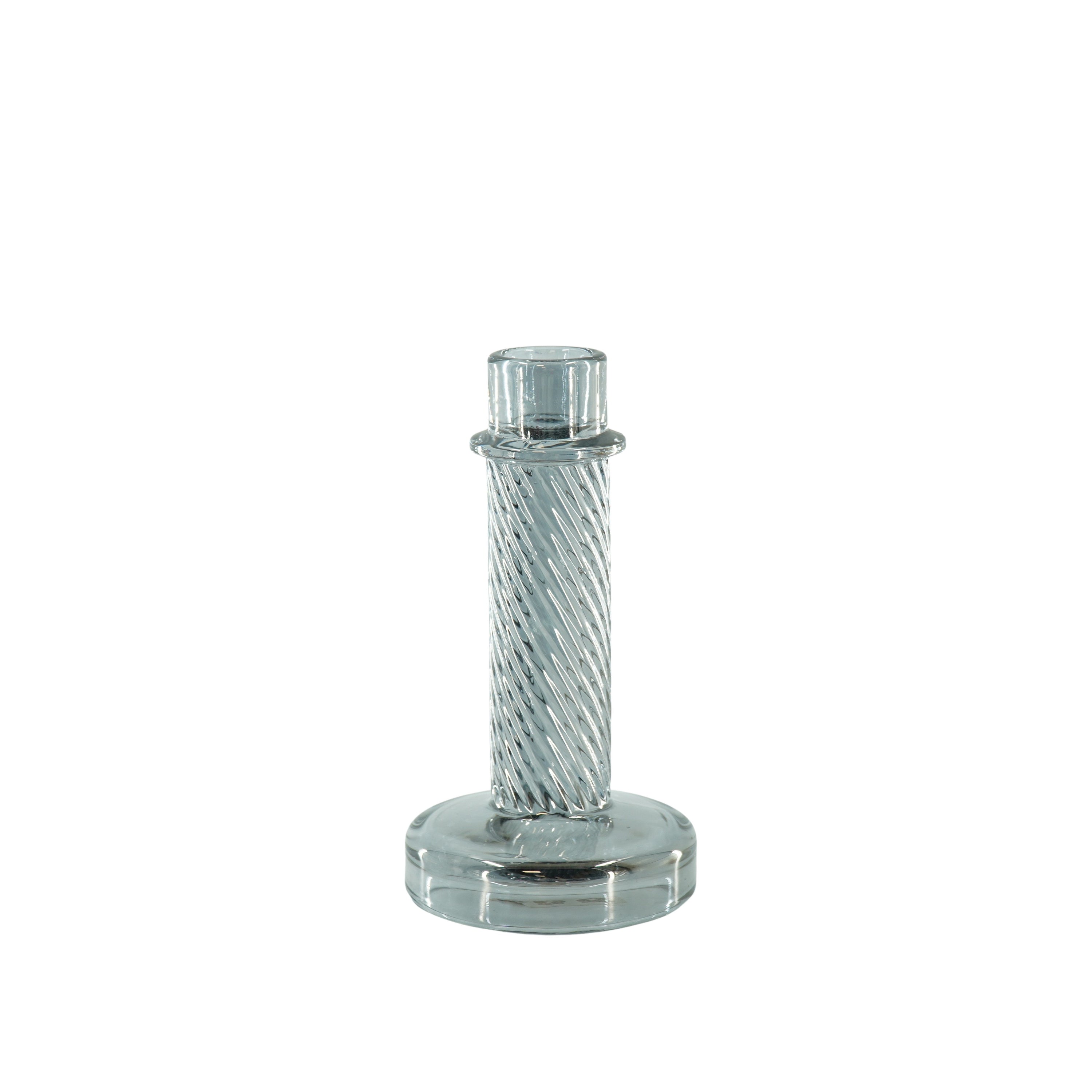 Candle holder - Glass - Smokey - 8x15cm