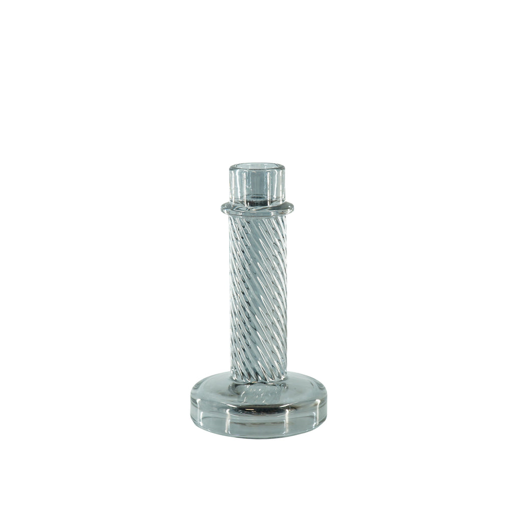 Candle holder - Glass - Smokey - 8x15cm