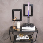 Candle holder - Glass - Smokey - 8x15cm