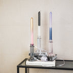 Candle holder - Glass - Smokey - 8x15cm