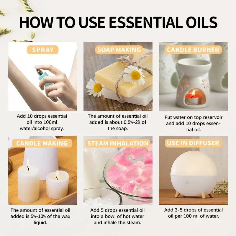 10Ml Essential Oil Fruit Flavor Natural Plant Making Diffuser
